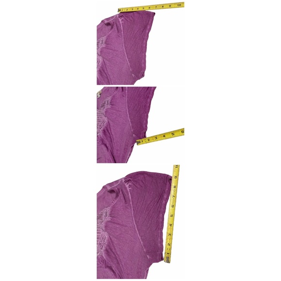 World Unity Women’s Washed Purple Embellished Cap Sleeve Knit Top, Size XL - Picture 8 of 9